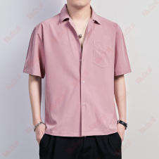 collar button short sleeve shirts